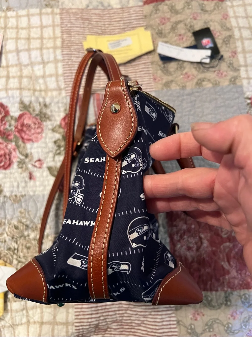Dooney Bourke Seahawks Satchel crossbody strap purse